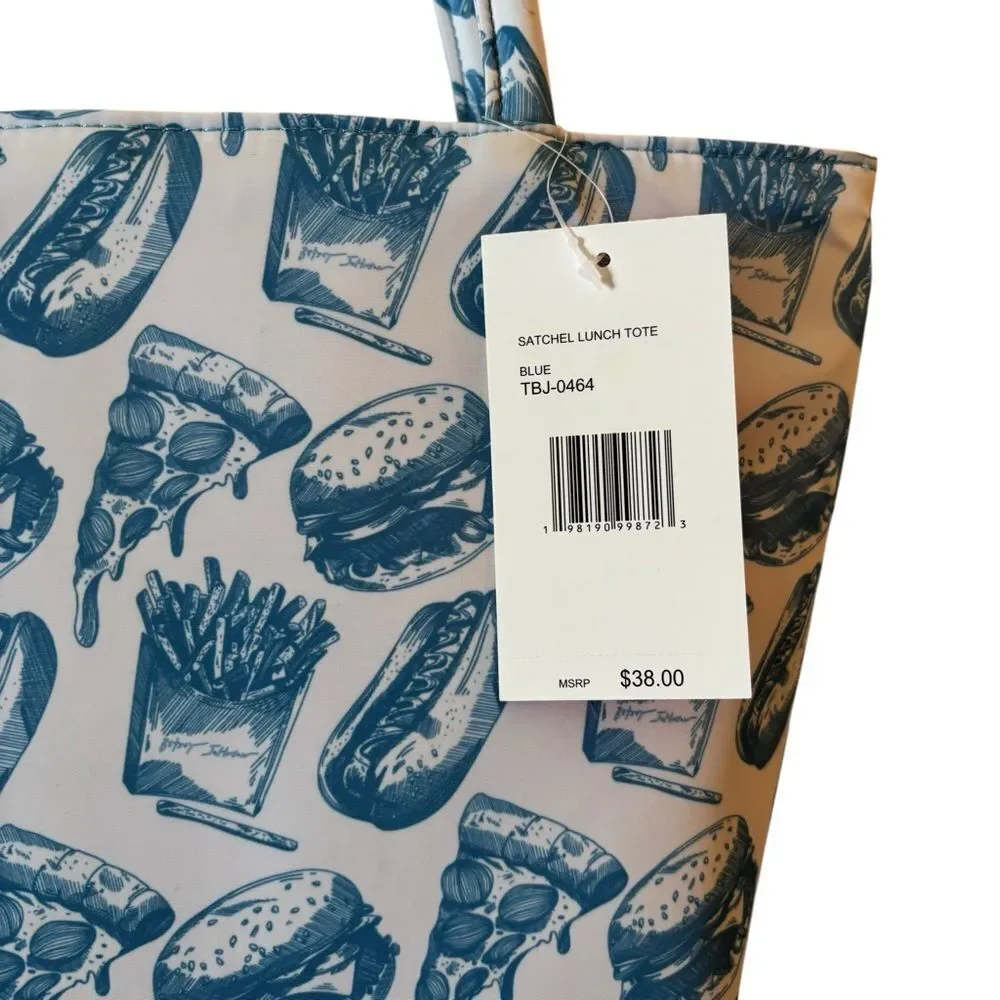 Betsey Johnson Insulated Lunch Tote/Satchel w/ Fun Retro Print.